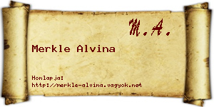 Merkle Alvina névjegykártya